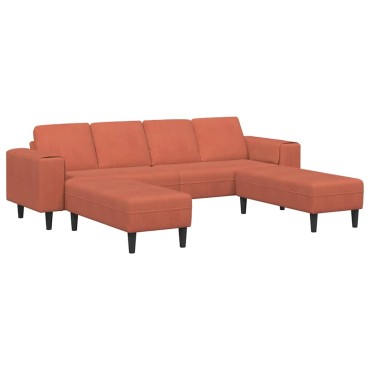 vidaXL Καναπές Κόκκινο Πορτοκαλί 250x188x76cm