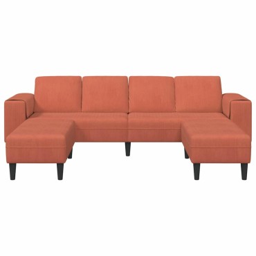 vidaXL Καναπές Κόκκινο Πορτοκαλί 250x188x76cm