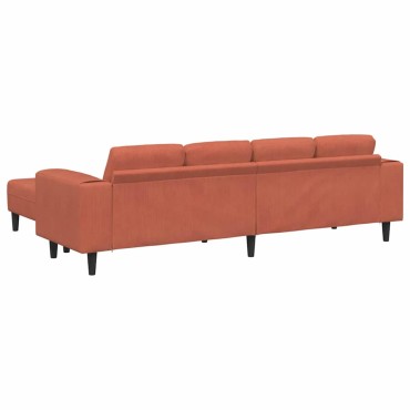 vidaXL Καναπές Κόκκινο Πορτοκαλί 250x188x76cm
