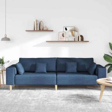 vidaXL Καναπές Μπλε 250x77x76cm ύφασμα