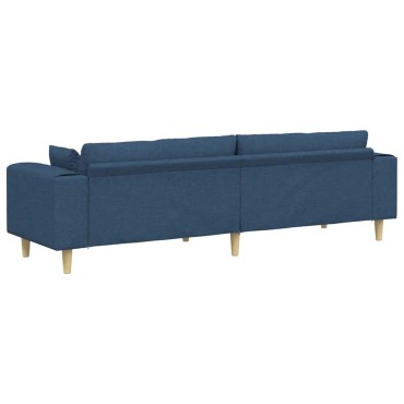 vidaXL Καναπές Μπλε 250x77x76cm ύφασμα