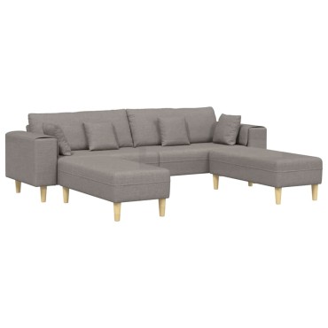 vidaXL Καναπές 3 τεμ. Taupe ύφασμα 250x188x76cm  Τριθέσιος