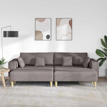 vidaXL Καναπές 3 τεμ. Taupe ύφασμα 250x188x76cm  Τριθέσιος