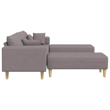 vidaXL Καναπές 3 τεμ. Taupe ύφασμα 250x188x76cm  Τριθέσιος