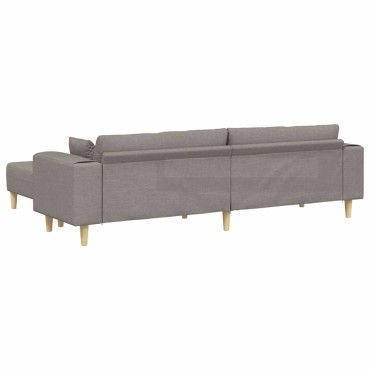 vidaXL Καναπές 3 τεμ. Taupe ύφασμα 250x188x76cm  Τριθέσιος