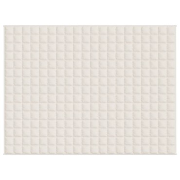 vidaXL Κουβέρτα Βαρύτητας Ανοιχτό Κρεμ 150 x 200 εκ. 11 κ. Υφασμάτινη