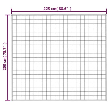 vidaXL Κουβέρτα Βαρύτητας Ανοιχτό Κρεμ 200 x 225 εκ. 13 κ. Υφασμάτινη