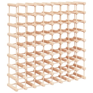 vidaXL Ραφιέρα Κρασιών για 72 Κρασιά 90,5x23x90,5cm Μασίφ Ξύλο Πεύκου 1 τεμ.