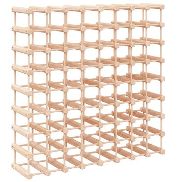 vidaXL Ραφιέρα Κρασιών για 72 Κρασιά 90,5x23x90,5cm Μασίφ Ξύλο Πεύκου 1 τεμ.