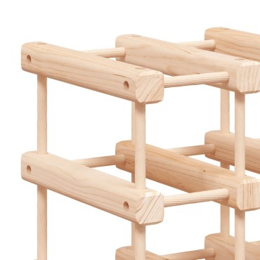 vidaXL Ραφιέρα Κρασιών για 72 Κρασιά 90,5x23x90,5cm Μασίφ Ξύλο Πεύκου 1 τεμ.
