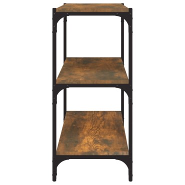 vidaXL Βιβλιοθήκη Καπνιστή Δρυς 60x33x70,5cm Επεξ. Ξύλο & Ατσάλι 1 τεμ.