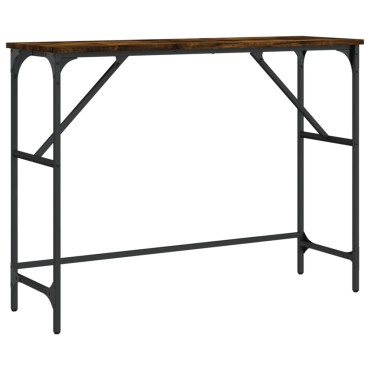 vidaXL Τραπέζι Κονσόλα Καπνιστή Δρυς 100x32x75cm Επεξεργασμένο Ξύλο 1 τεμ.