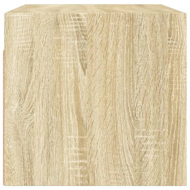 vidaXL Ντουλάπι Τοίχου Sonoma Δρυς 68,5x37x35cm με Γυάλινες Πόρτες 1 τεμ.