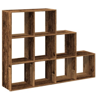 vidaXL Βιβλιοθήκη/Διαχωριστικό Χώρου 3 Επ. 137,5x29x103,5cm Επ. Ξύλο 1 τεμ.