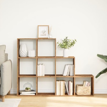 vidaXL Βιβλιοθήκη/Διαχωριστικό Χώρου 3 Επ. 137,5x29x103,5cm Επ. Ξύλο 1 τεμ.