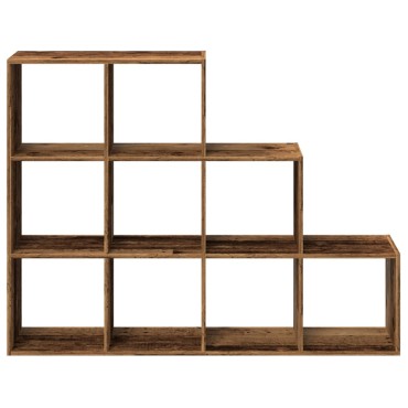 vidaXL Βιβλιοθήκη/Διαχωριστικό Χώρου 3 Επ. 137,5x29x103,5cm Επ. Ξύλο 1 τεμ.