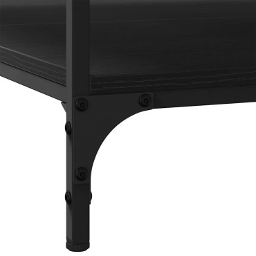 vidaXL Τραπεζάκι σαλονιού Μαύρη δρυς 100x100x40cm 1 τεμ.