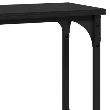 vidaXL Τραπέζι κονσόλας Μαύρη δρυς 100x22,5x75 εκ 1 τεμ.