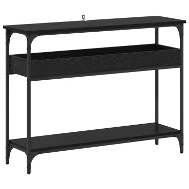 vidaXL Τραπέζι κονσόλας Μαύρη δρυς 100x29x75cm 1 τεμ.