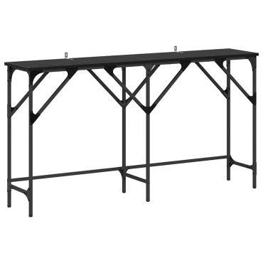 vidaXL Τραπέζι κονσόλας Μαύρη Οξυά 140x29x75cm Επεξεργασμένο Ξύλο 1 τεμ.
