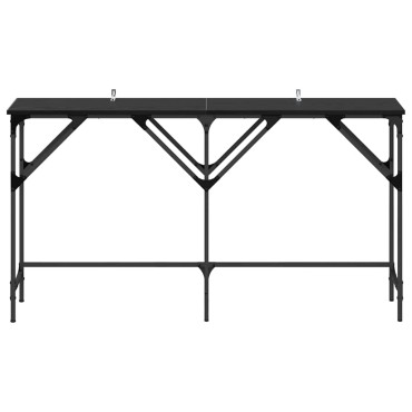 vidaXL Τραπέζι κονσόλας Μαύρη Οξυά 140x29x75cm Επεξεργασμένο Ξύλο 1 τεμ.