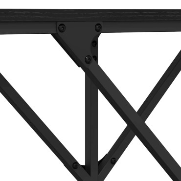 vidaXL Τραπέζι κονσόλας Μαύρη Οξυά 140x29x75cm Επεξεργασμένο Ξύλο 1 τεμ.