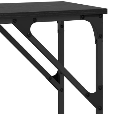 vidaXL Τραπέζι κονσόλας Μαύρη Οξυά 140x29x75cm Επεξεργασμένο Ξύλο 1 τεμ.