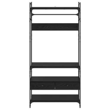 vidaXL Ντουλάπι Μαύρη δρυς 89x39x184.5cm Επεξεργασμένο Ξύλο