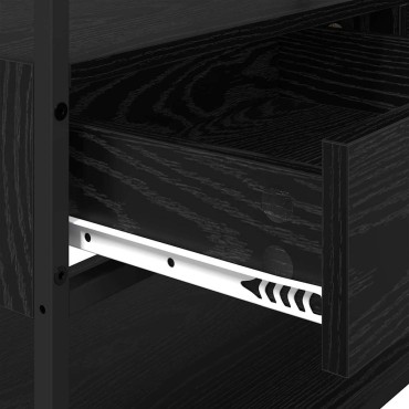 vidaXL Ντουλάπι Μαύρη δρυς 89x39x184.5cm Επεξεργασμένο Ξύλο
