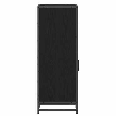 vidaXL Σετ Επίπλων Μπάνιου Μαύρη Οξυά 35x37,5x100cm