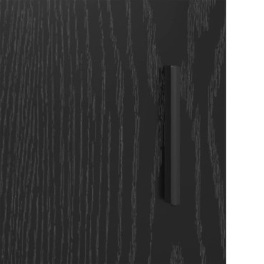 vidaXL Σετ Επίπλων Μπάνιου Μαύρη Οξυά 35x37,5x100cm
