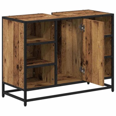 vidaXL Ντουλάπι Μπάνιου Παλιό Ξύλο 80x33x60cm Επεξεργασμένο Ξύλο