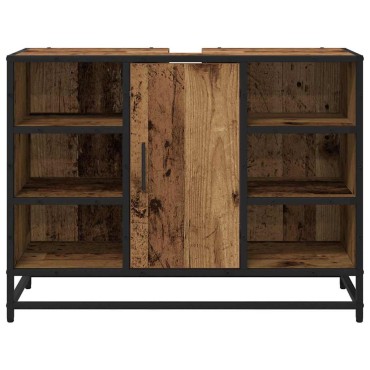 vidaXL Ντουλάπι Μπάνιου Παλιό Ξύλο 80x33x60cm Επεξεργασμένο Ξύλο