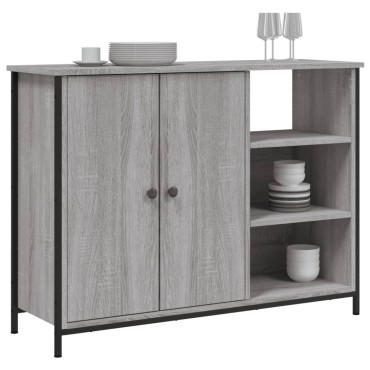 vidaXL Ντουλάπι Γκρι Sonoma 100x33x75cm από Επεξεργασμένο Ξύλο 1 τεμ.