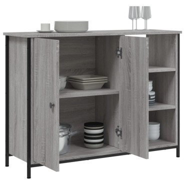 vidaXL Ντουλάπι Γκρι Sonoma 100x33x75cm από Επεξεργασμένο Ξύλο 1 τεμ.
