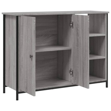 vidaXL Ντουλάπι Γκρι Sonoma 100x33x75cm από Επεξεργασμένο Ξύλο 1 τεμ.
