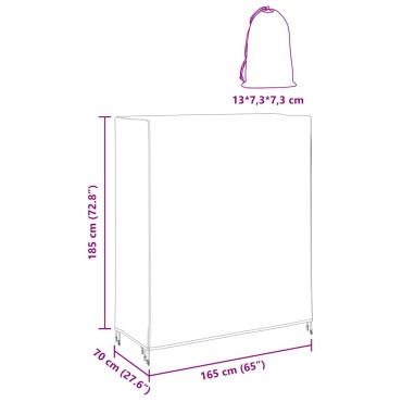 vidaXL Κάλυμμα Τραπέζης Πινγκ Πονγκ 165x70x185cm ύφασμα Αδιάβροχο 1 τεμ.