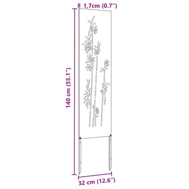 vidaXL Οθόνη Ιδιωτικότητας Κήπου Floral Λευκό 32 χ 140 εκ