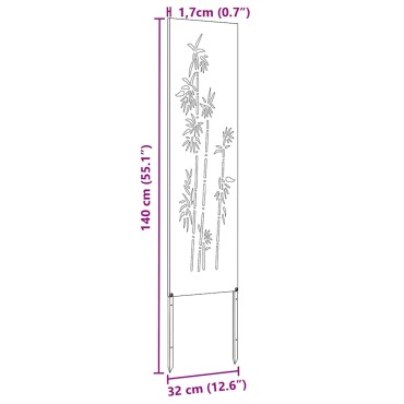 vidaXL Οθόνη Ιδιωτικότητας Κήπου Floral Λευκό 32 χ 140 εκ