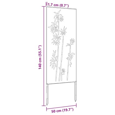 vidaXL Οθόνη Ιδιωτικότητας Κήπου Floral Λευκό 50 x 140 εκ