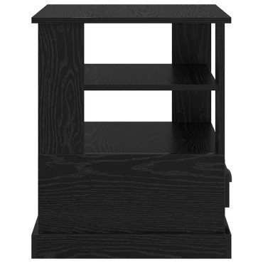 vidaXL Κομοδίνο Μαύρη Οξυά 50x50x60cm Επεξεργασμένο Ξύλο 1 τεμ.