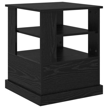 vidaXL Κομοδίνο Μαύρη Οξυά 50x50x60cm Επεξεργασμένο Ξύλο 1 τεμ.
