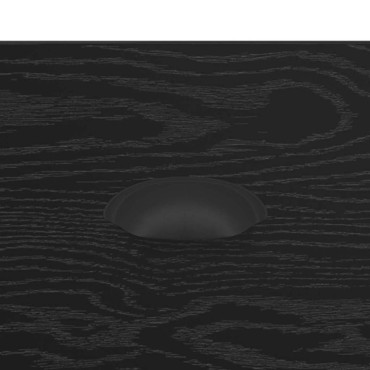 vidaXL Κομοδίνο Μαύρη Οξυά 50x50x60cm Επεξεργασμένο Ξύλο 1 τεμ.