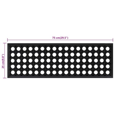vidaXL Πατάκια Σκάλας 10 τεμ. 25 x 75 εκ. από Καουτσούκ