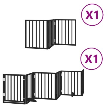 vidaXL Διαχωριστικό Σκύλων/Πόρτα Πτυσσόμενο 9 Πάνελ 450εκ. Ξύλο Λεύκας