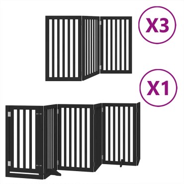 vidaXL Διαχωριστικό Σκύλων/Πόρτα Πτυσσόμενο 15 Πάνελ 750εκ Ξύλο Λεύκας