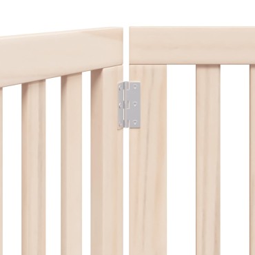 vidaXL Πόρτα Σκύλου Πτυσσόμενη 3 Πάνελ 150 εκ. από Ξύλο Λεύκας