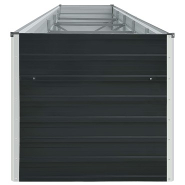 vidaXL Ζαρντινιέρα Υπερυψωμένη Ανθρακί 400x80x77 εκ. Γαλβαν. Χάλυβας