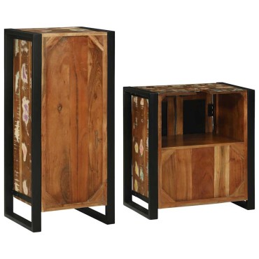 vidaXL Σετ Επίπλων Μπάνιου 2 τεμ. Πολύχρωμο 55x35x60cm