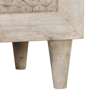 vidaXL Πλαϊνό γραφείο 2 τεμ. 120x33,5x75cm Μασίφ ξύλο μάνγκο